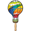 Balloon/Light Bulb Stock Shape Fan w/ Wooden Stick